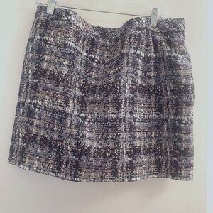 J. Crew Metallic Abstract Tweed Miniskirt - Sz 12